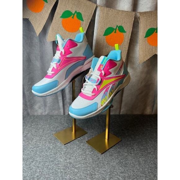 Reebok Other - Reebok More Buckets Kids Girls Size 5 Multicolor Athletic Lace Up Ankle Sneakers